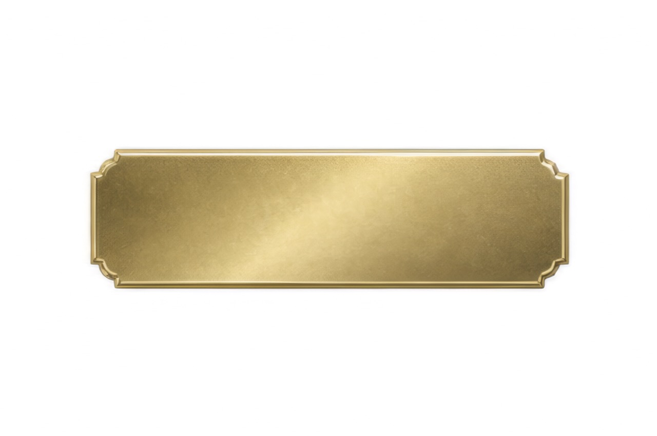 Scallop corner plate - 72mm x 21mm
