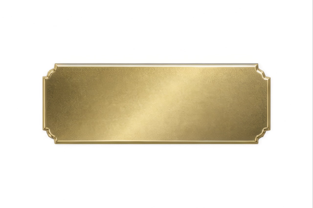 Scallop corner plate - 85mm x 30mm